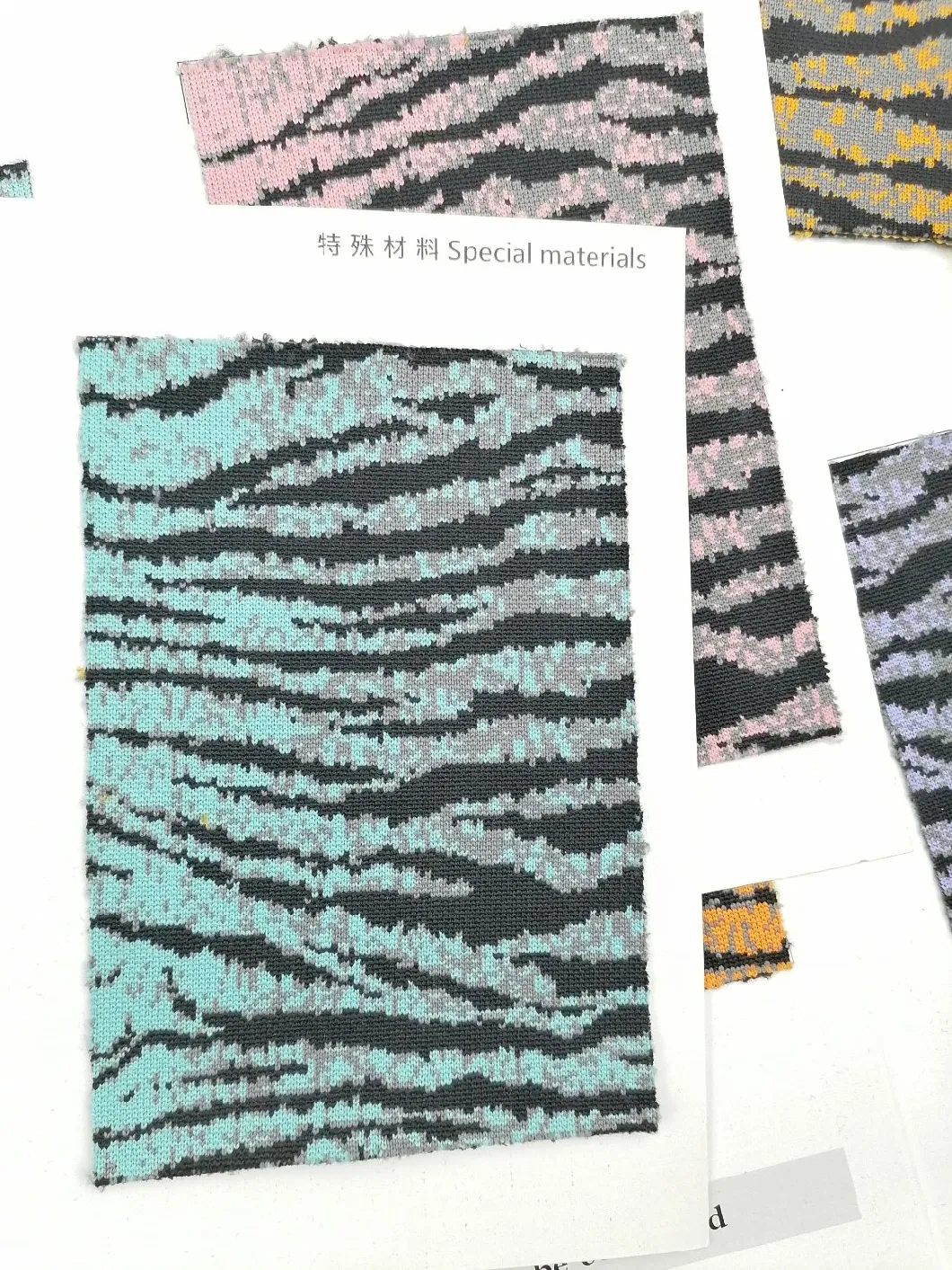 Coarse Needle Sanded Zebra Crossing Printed Fabric