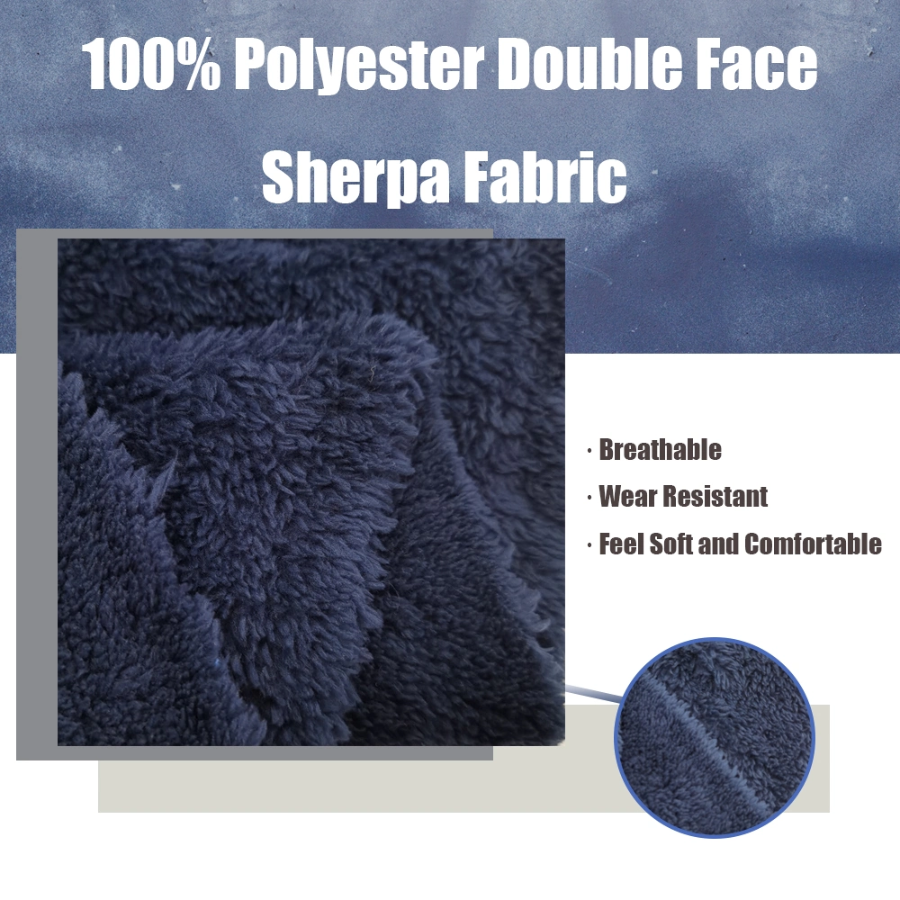 Soft 100% Polyester Wool Faux Fur Double Sided Sherpa Fleece Knitting Fabric for Lining Fabric and Overcoat 100% Polyester Knit Shu Velveteen for Garment Pajama