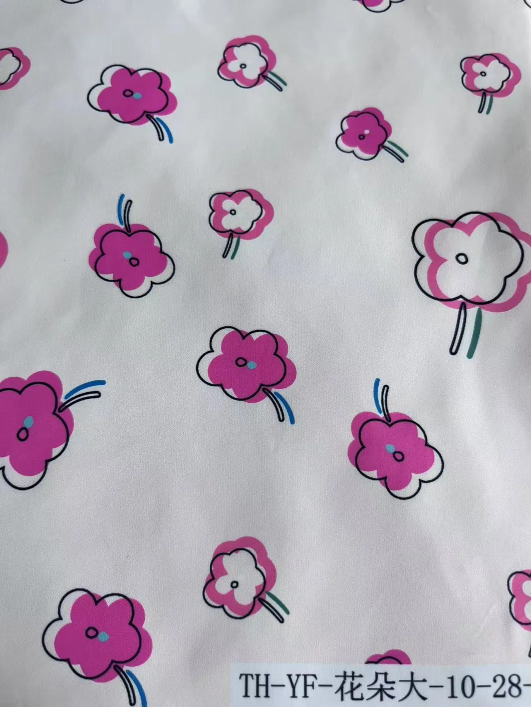 The Double Image Flowers Digital Printed Polyester Fabric for Kids