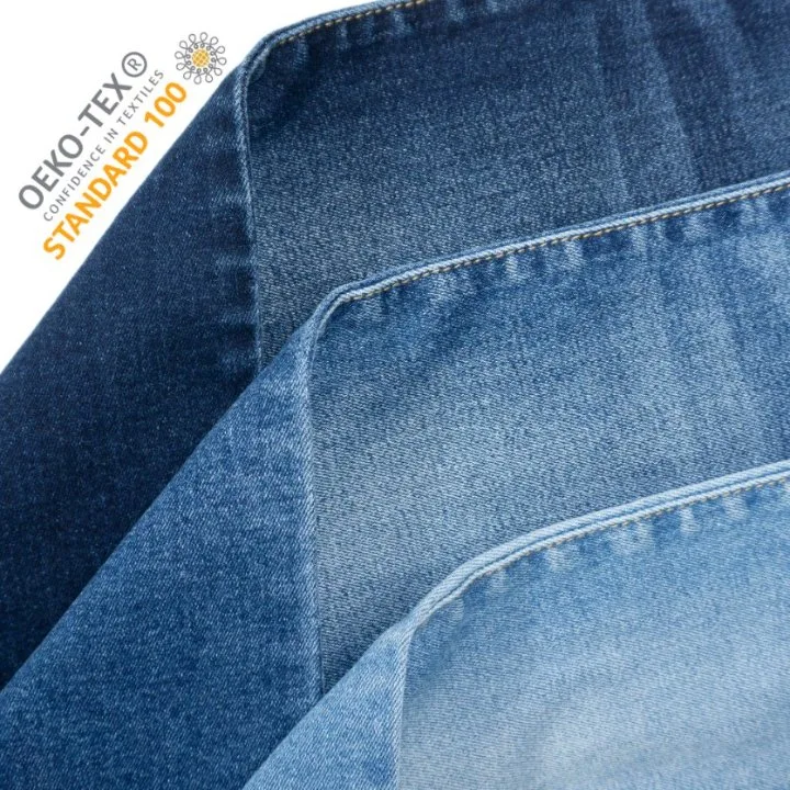 Zz0115 Premium Recycled Jean Cotton Material Fabric Good Stretch Denim Fabric with Retro Style for Ladies&prime; Jeans