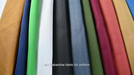 Wholesale High Quality 100% Polyester Dyed Greta Gabardine Minimatt Fabric for Workwear/Uniform