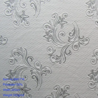 Knitted Jacquard Mattress Fabric for Home Textiles 220cm 300GSM 100% Polyester Fabric